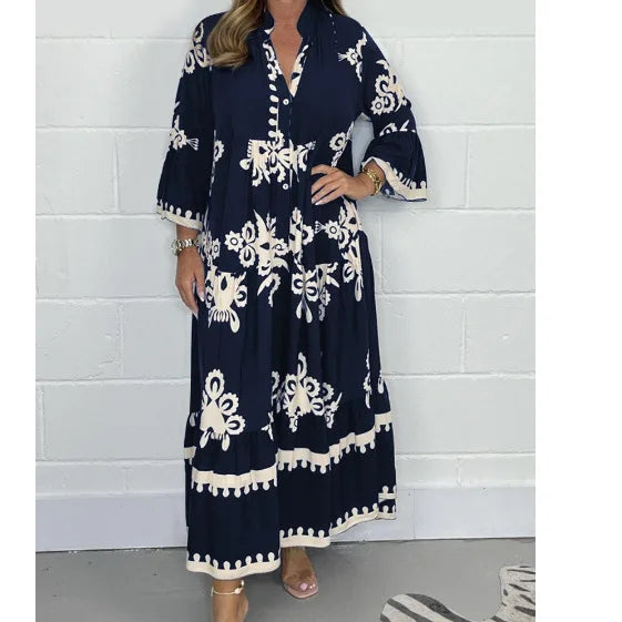 Katia Printed Dress For Vintage Inspired Dress with Premium Casual Styling