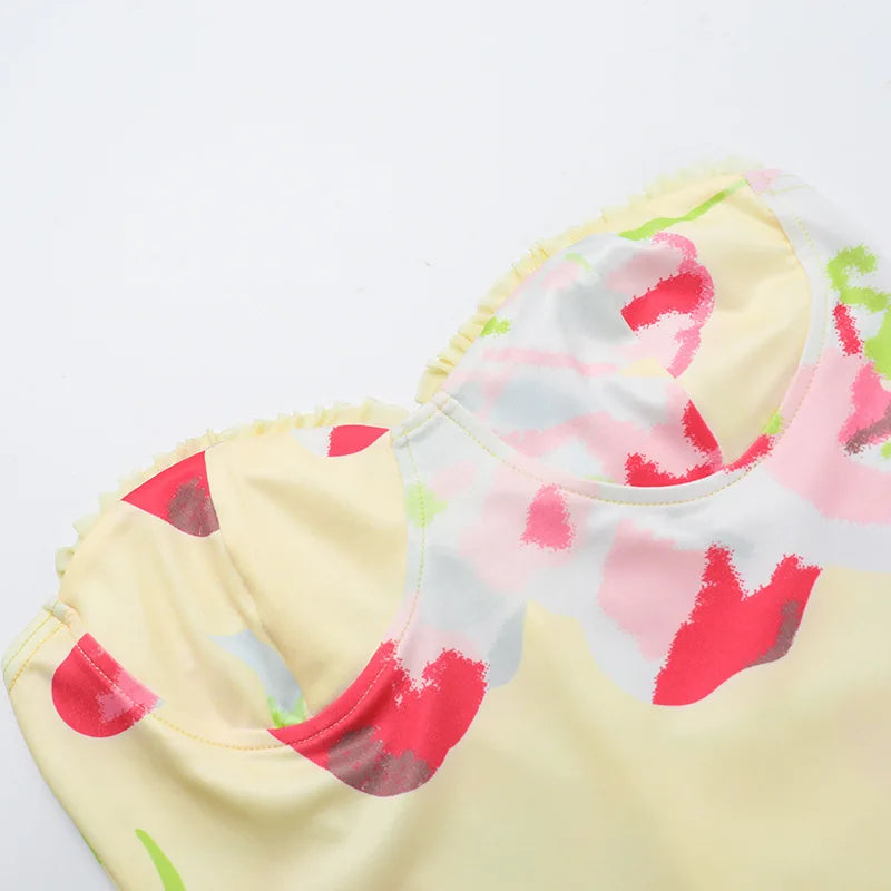 Printed Off - Shoulder Backless Party Dress for Women