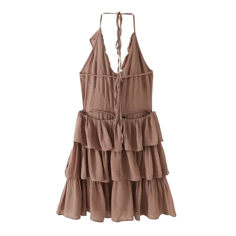 ZONARI RUFFLE MINI DRESS