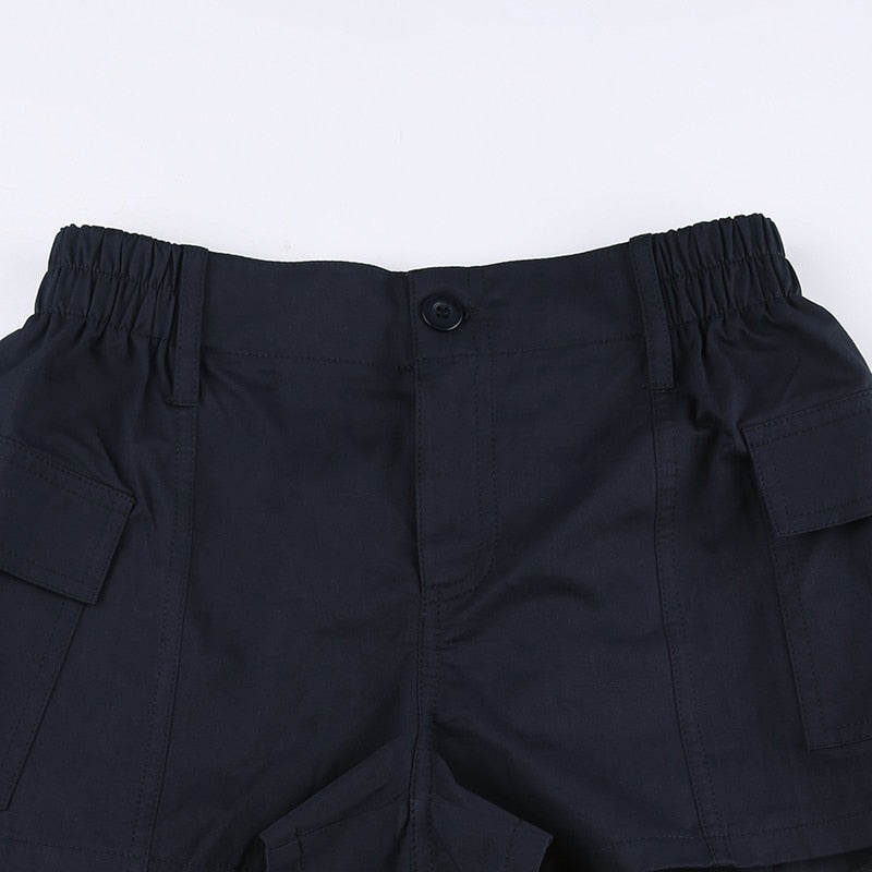 Low Waisted Shorts Harajuku Retro Basic Casual Sporty Bottom Women Biker