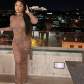Club Bodycon See Through Long Dress