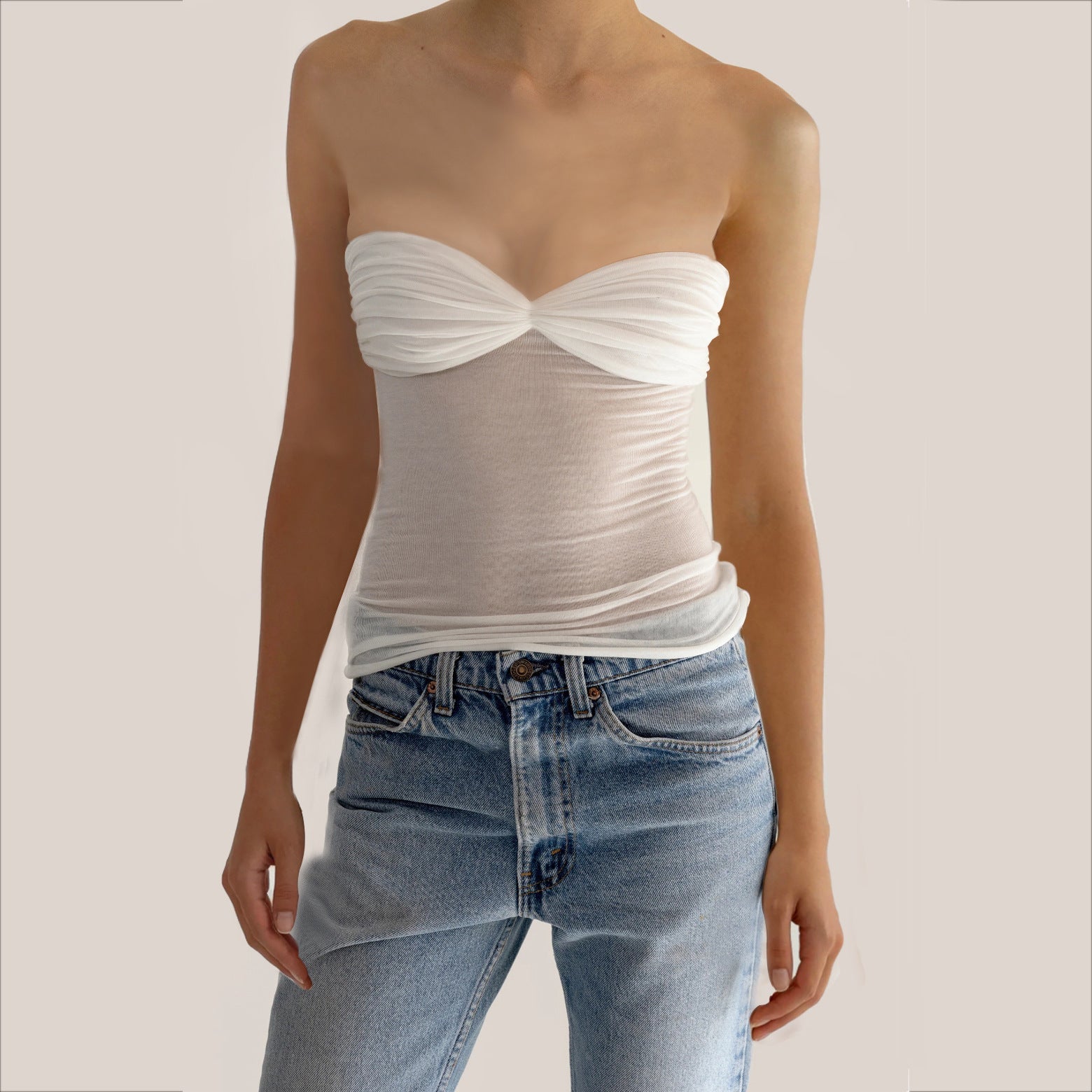 Sleeveless Chest Wrap Top Streetwear Party Casual Bodycon Solid Backless Top
