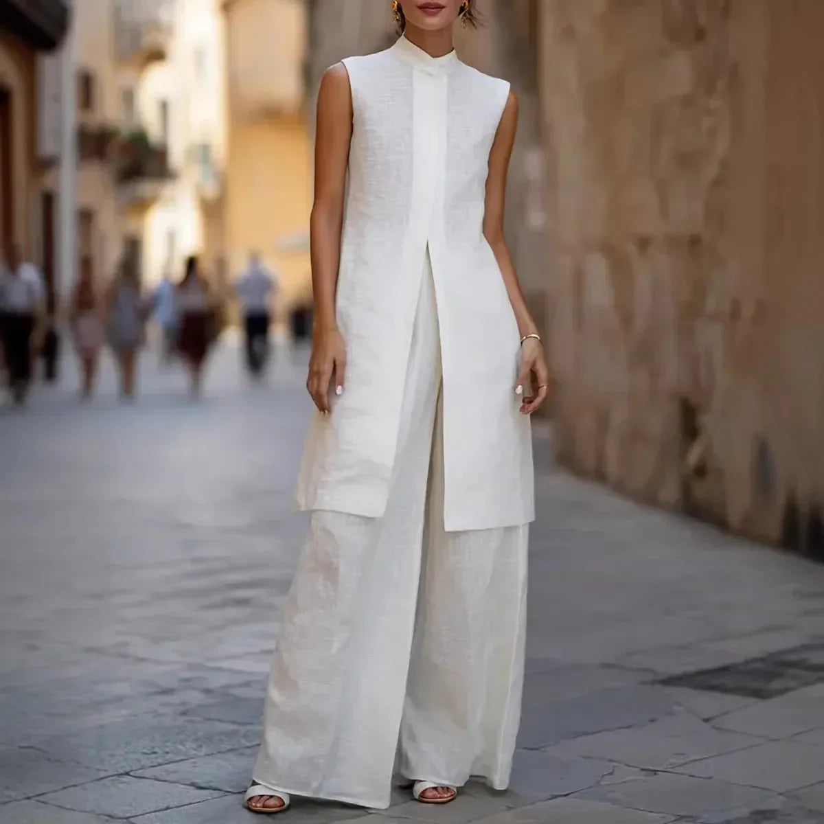 Aveline Sophisticated Wide Leg Pants Set