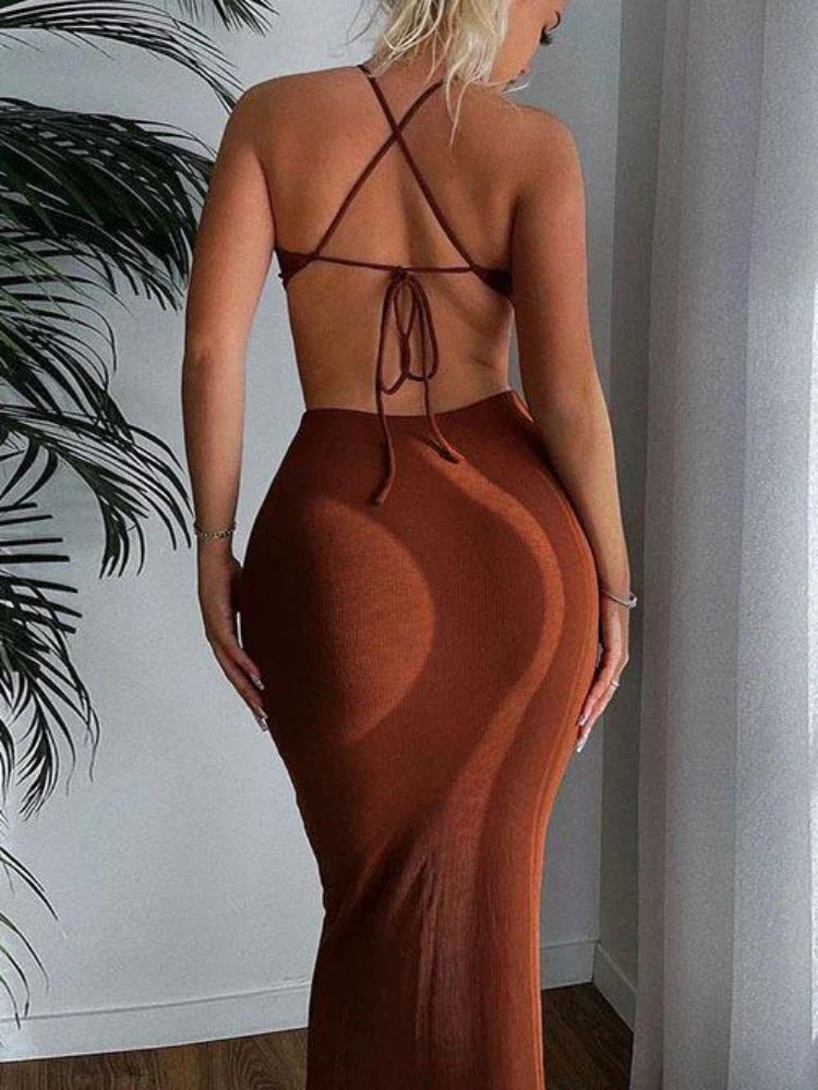 Hollow Backless Off Shoulder Party Dress 3