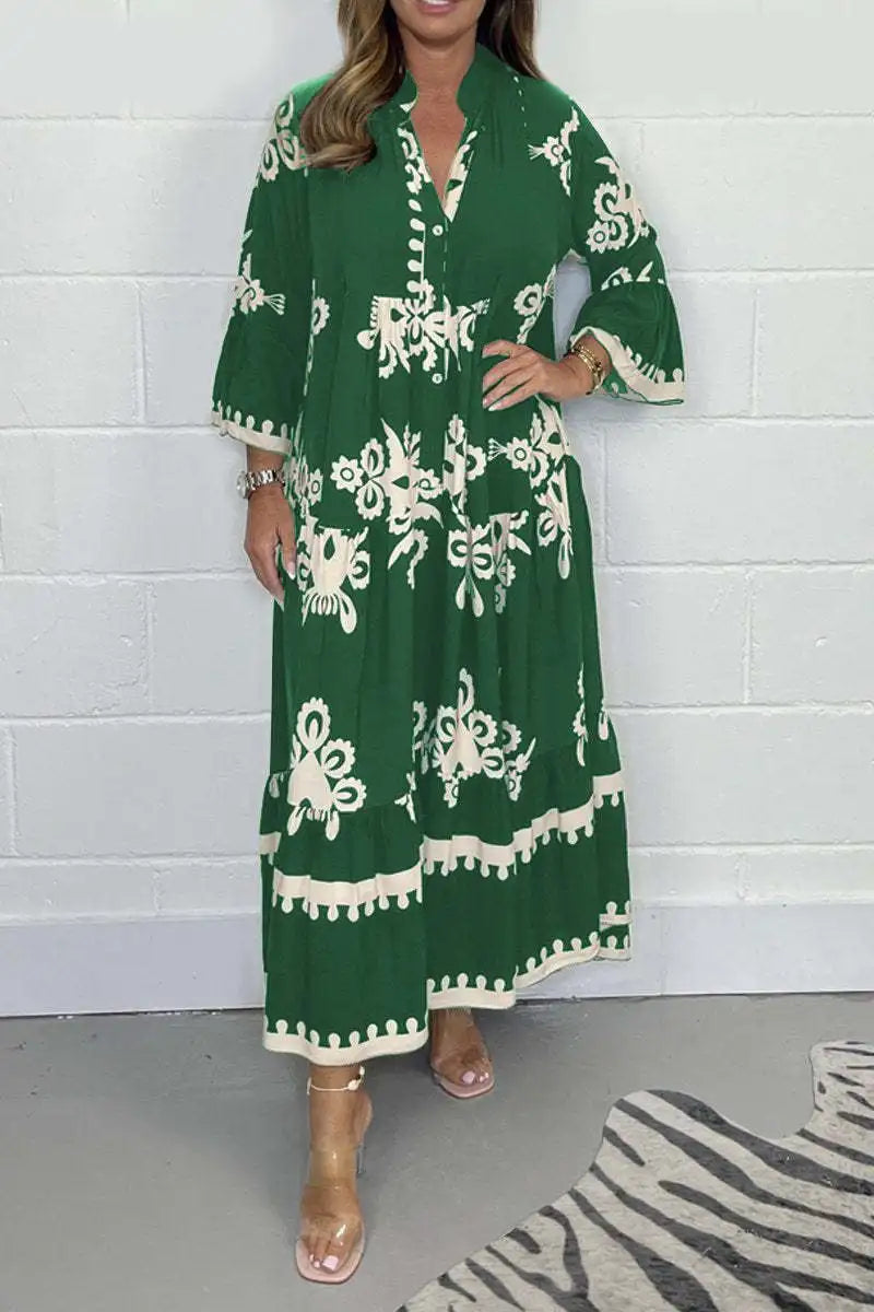 Katia Printed Dress For Vintage Inspired Dress with Premium Casual Styling