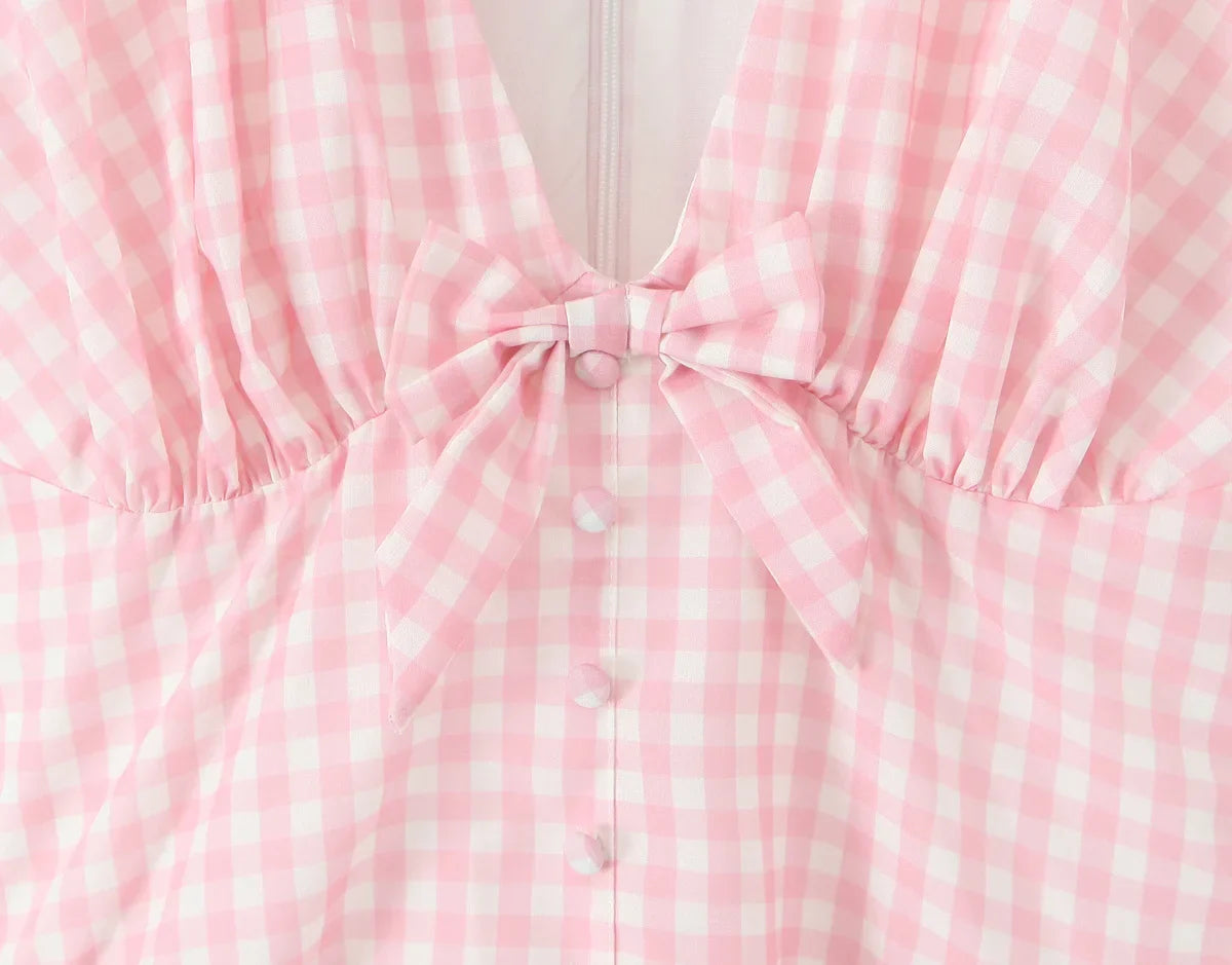 AISHA PLAID MINI DRESS