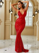 Backless Sequin Dress