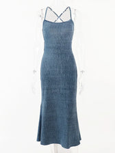 Beachwear Knit Sexy Spaghetti Strap Strapless Backless Lace Up Female Slip Holiday Club Bodycon