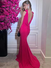 Deep V-Neck Maxi Dress