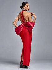 Backless Halter-Neck Bodycon Dress