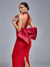 Backless Halter-Neck Bodycon Dress
