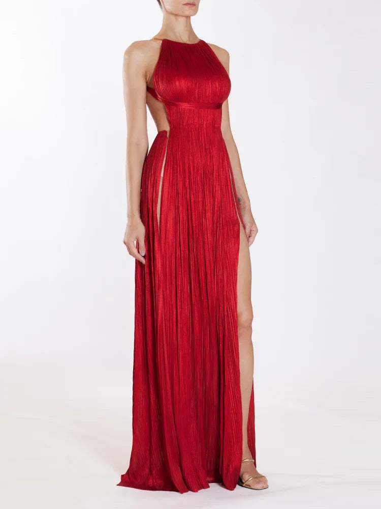 Backless Halter-Neck Dress