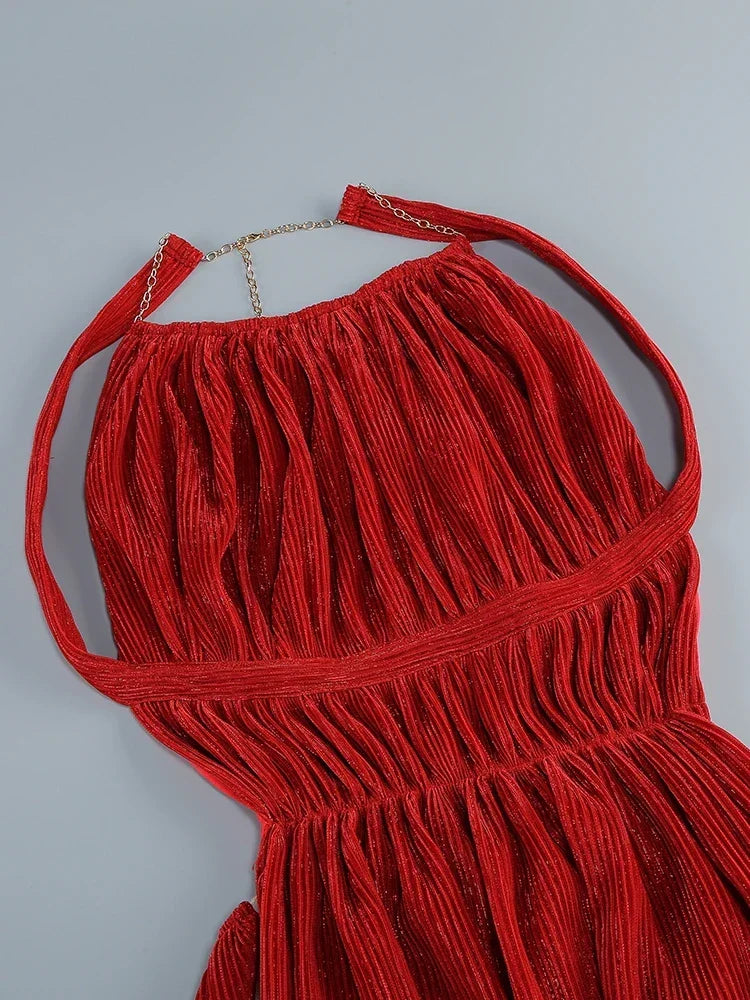 Backless Halter-Neck Dress