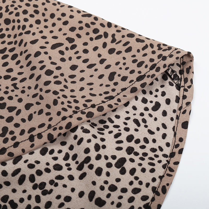 Sexy Irregular Hem Mini Bodycon Dress Long Sleeve O neck Spring Autumn Dress Leopard Short Dress