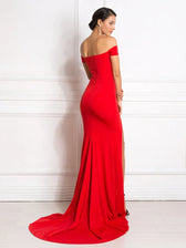 Off-the-Shoulder Bodycon Maxi Dress