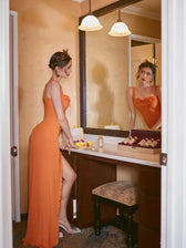 Sheer Mesh Maxi Dress