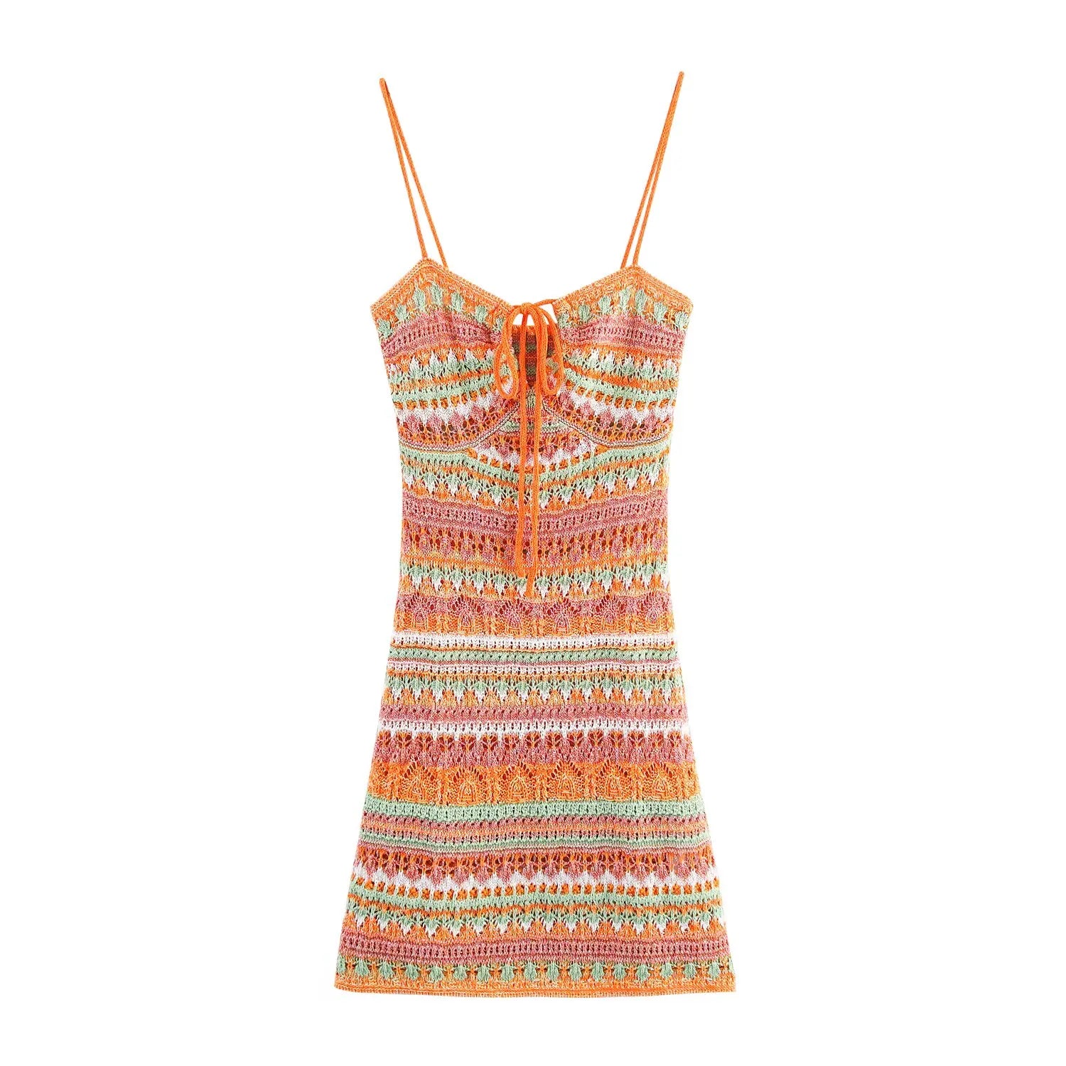 NOLANI KNIT MINI DRESS Orange