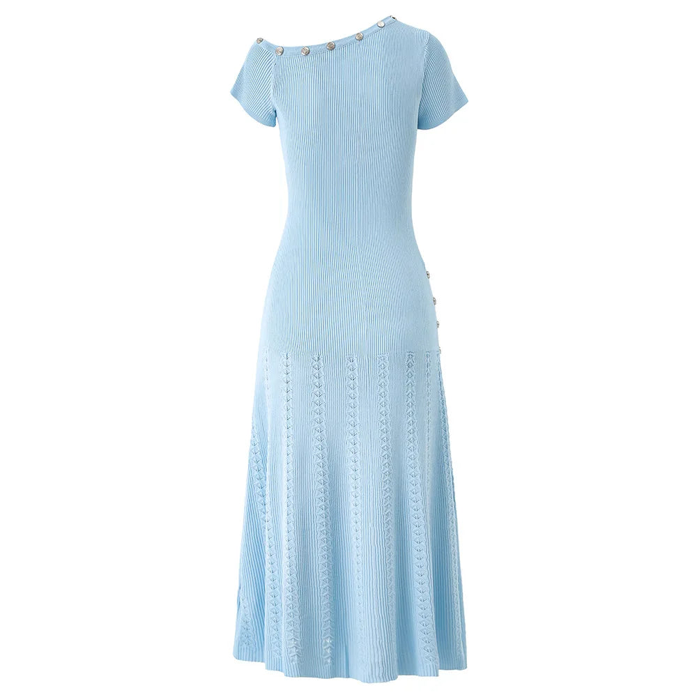 MARIENNE KNIT DRESS Light Blue