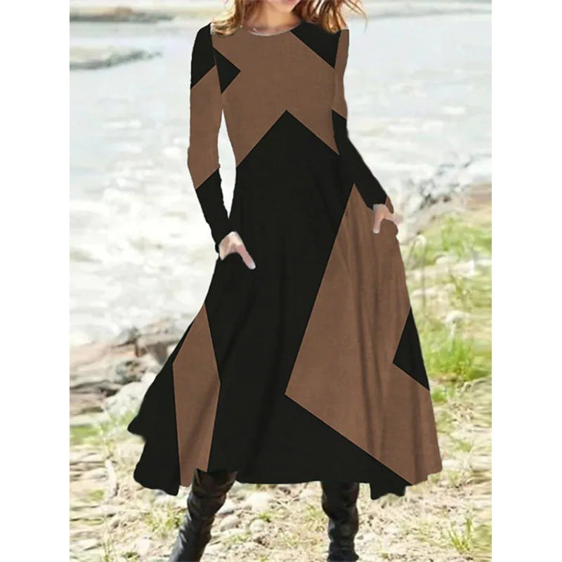 Aesthetic Aixa Women's Long Sleeved Midi Dress Premium Wardrobe Essential