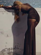 Mesh Zipper Patchwork Maxi Dress 2