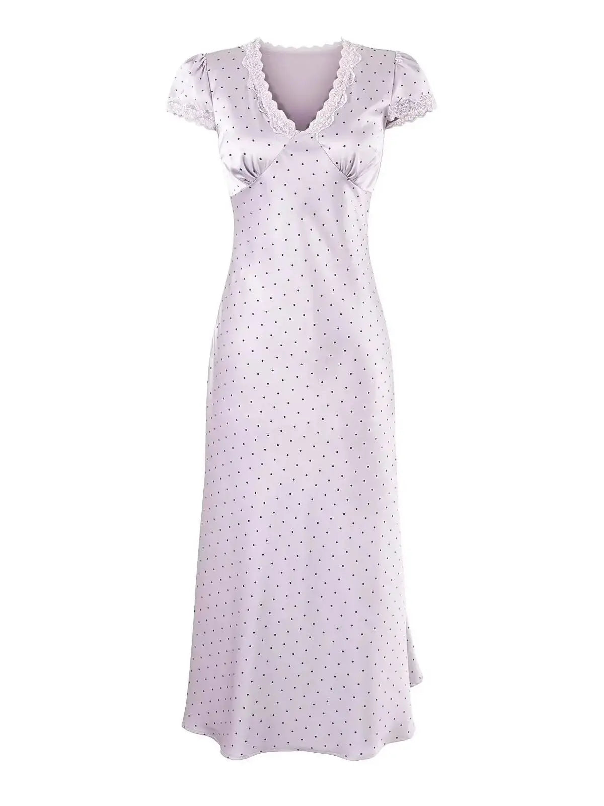 CHARIS POLKA DOT MIDI DRESS LILAC Lilac