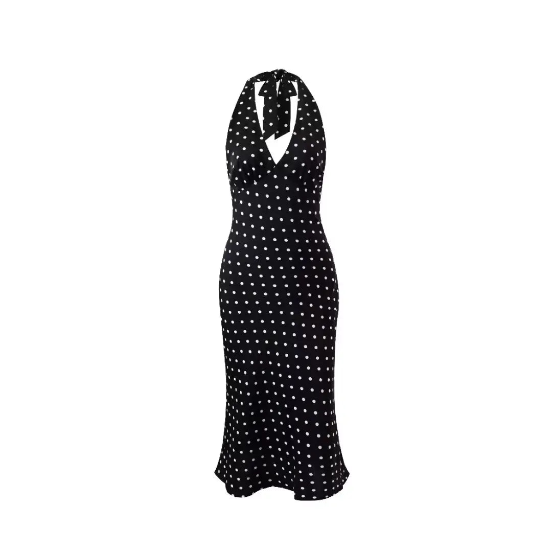 ADISA POLKA DOT DRESS Black