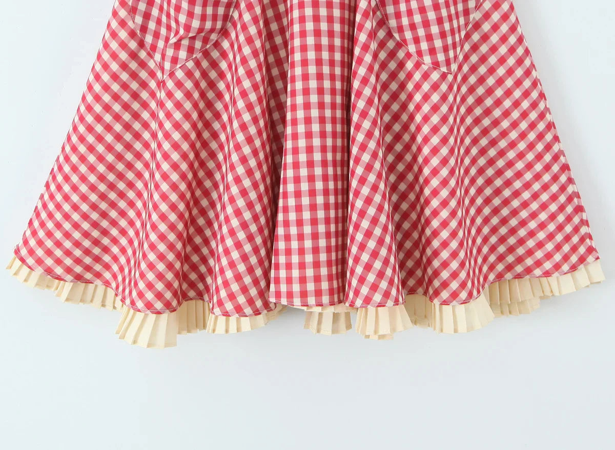 MADDIE PLAID MINI DRESS