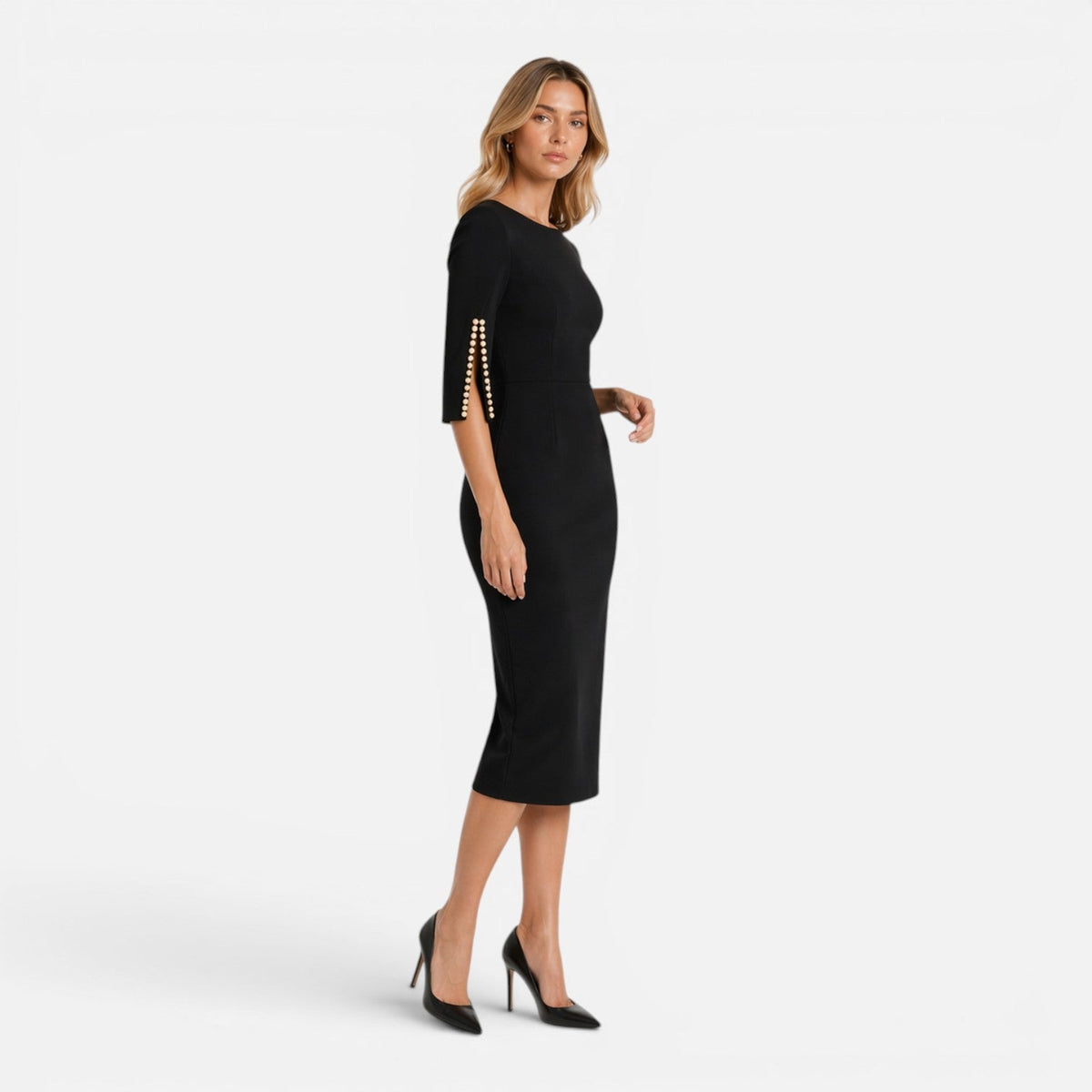 Maison Straver | Women’s Midi Sheath Dress Slim Fit Elegant Formal Wear