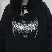 Skull Graphic Long Sleeve Hoodie