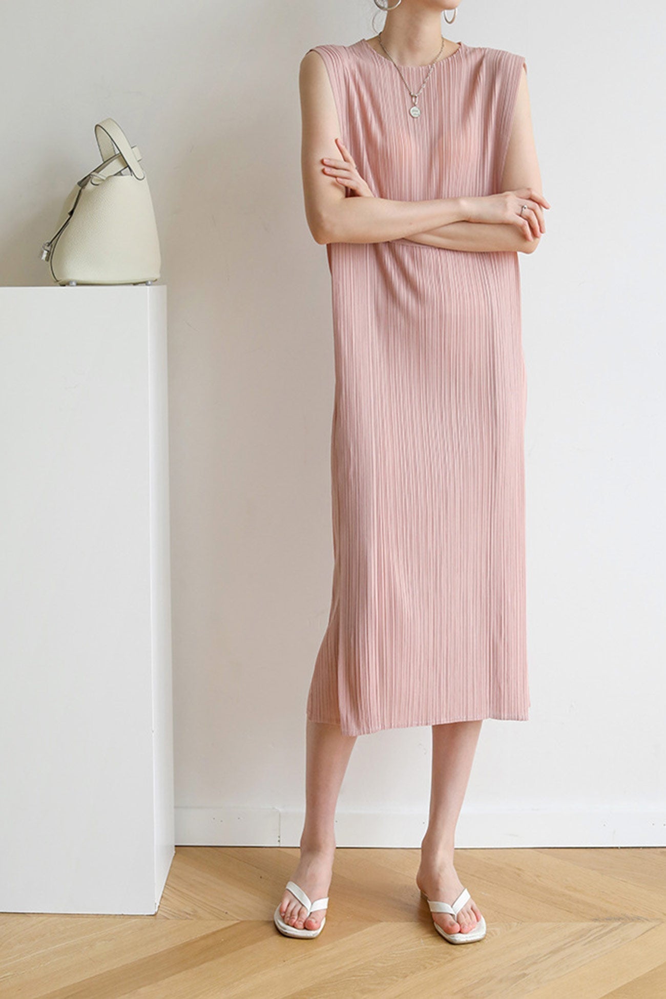 Lace Ruched Midi Dress