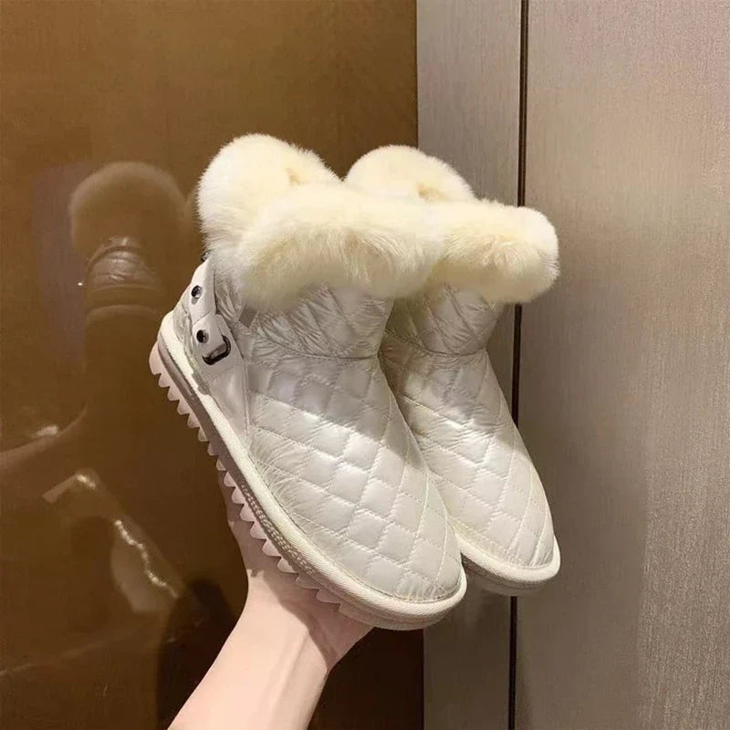 Waterproof Nonslip Warm Plush Thickened Short Tube Snow Boot