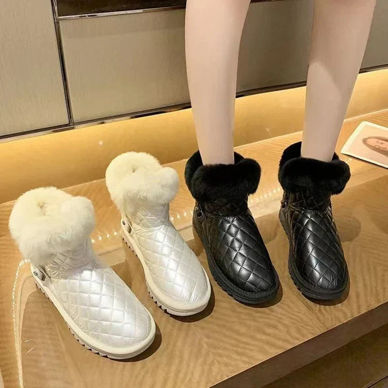 Waterproof Nonslip Warm Plush Thickened Short Tube Snow Boot