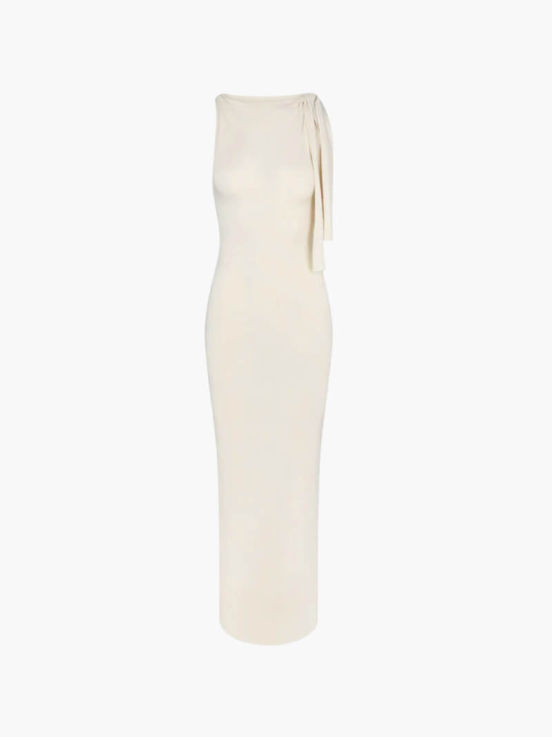 Kylie knotted maxi dress Creme