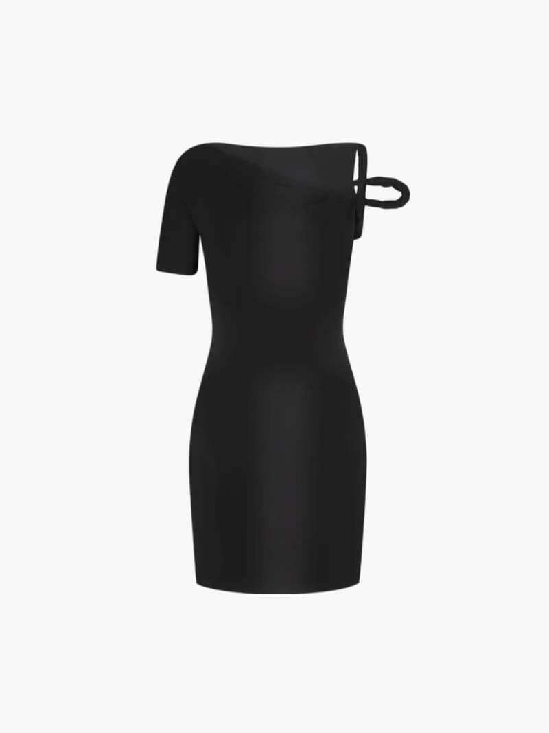 Kylie twisted mini dress Black