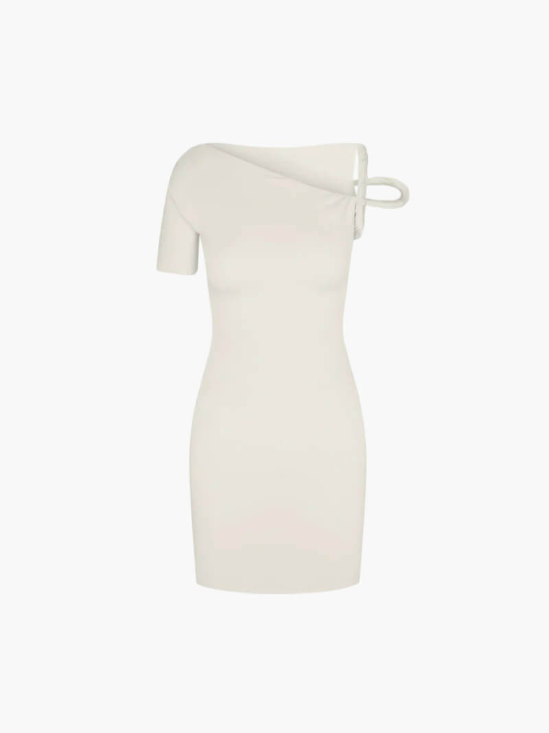 Kylie twisted mini dress Creme