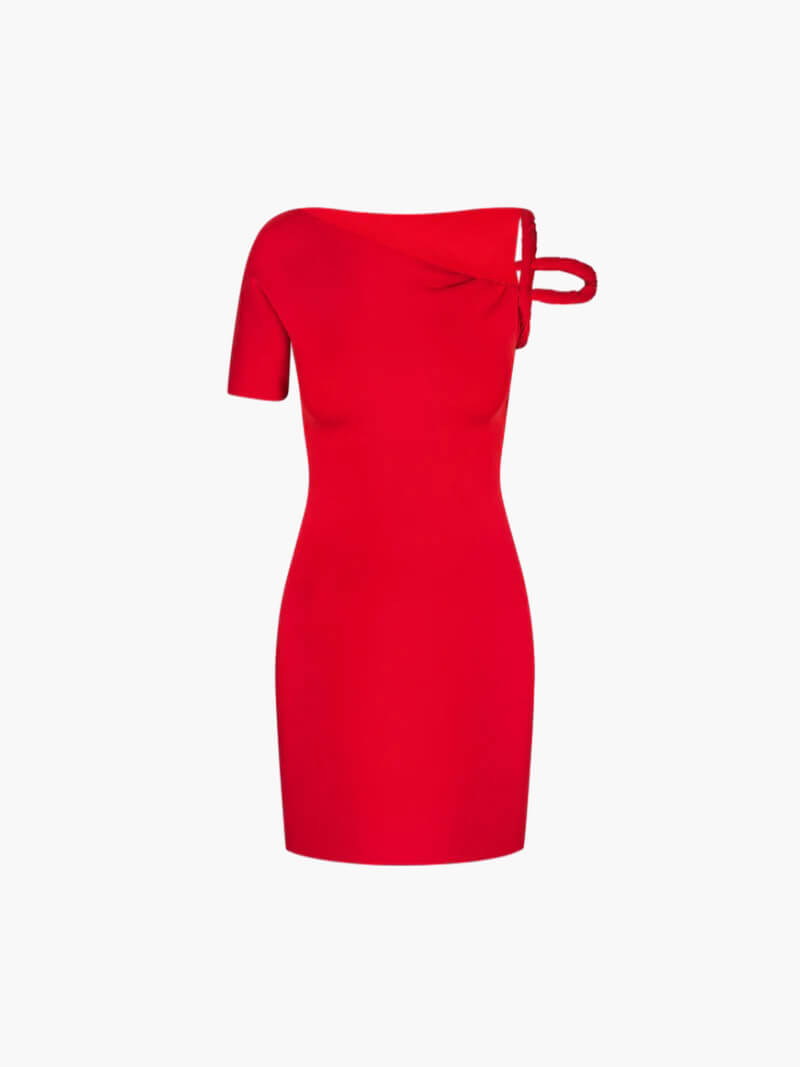 Kylie twisted mini dress Red