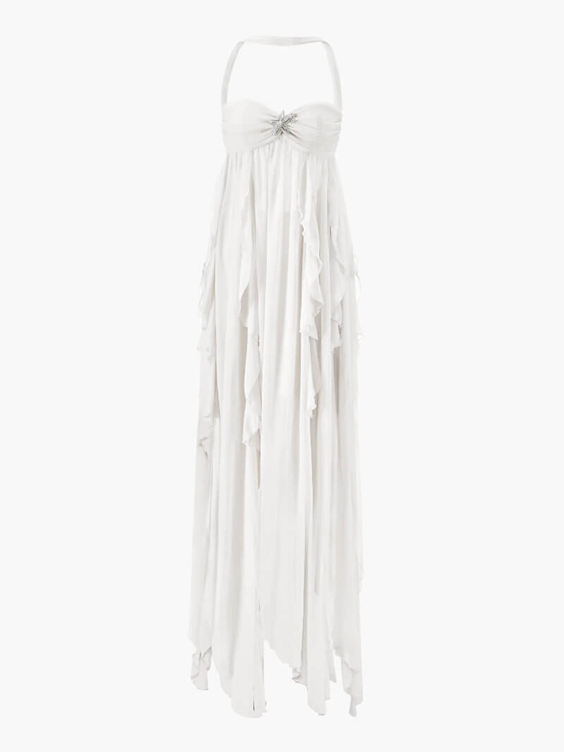Ophilia midi dress White