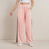 Solid Color Pocket Stretch Casual Pants red 1 / S