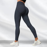 High Elastic Knitting Gym Workout Legging Navy / S