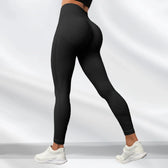 High Elastic Knitting Gym Workout Legging Black / S