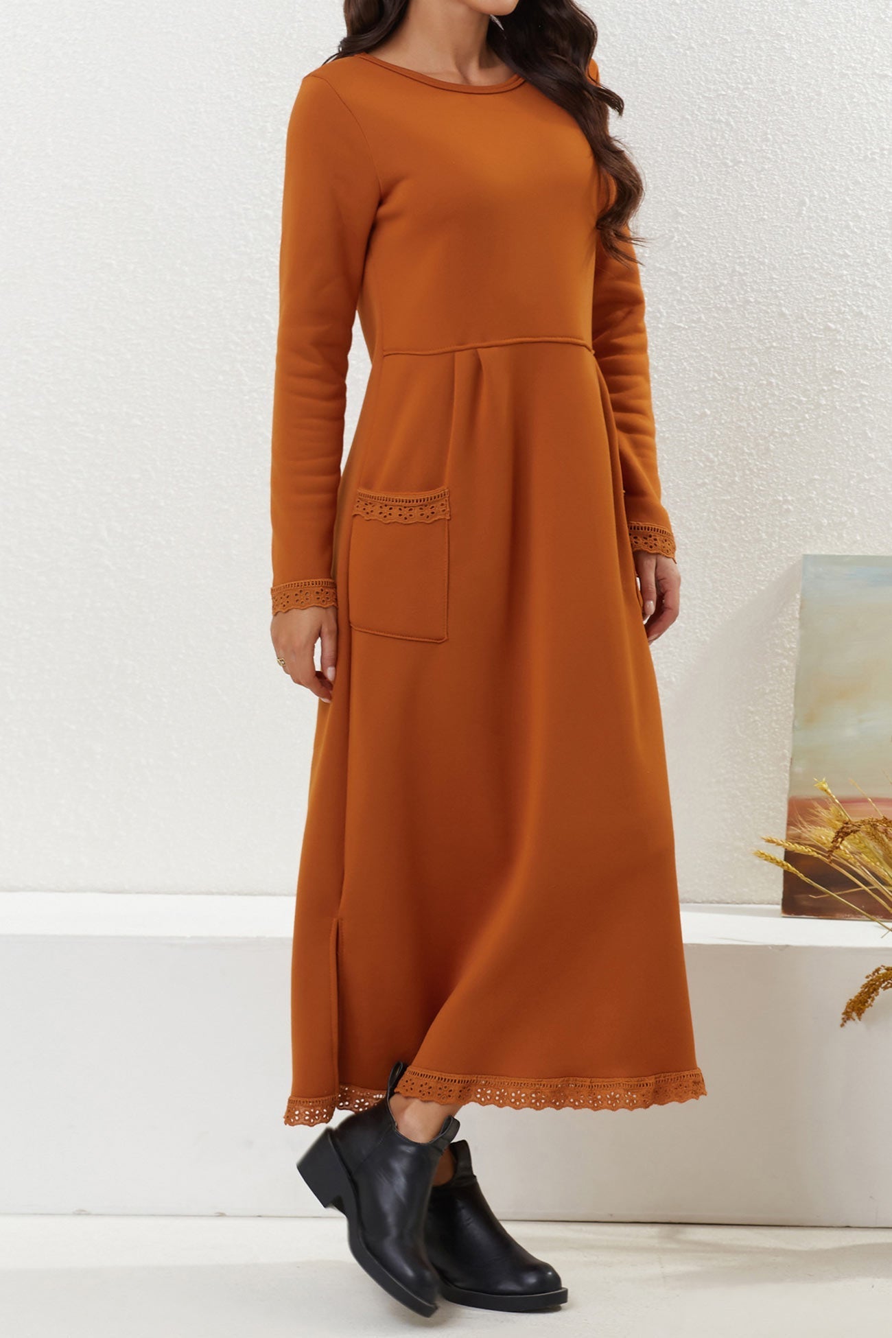 Relaxed Marta Solid Dress With Dress for Modern Fashion Wear