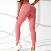 High Waist Camouflage Seamless Stretch Butt Lift Gym Legging Orange / S