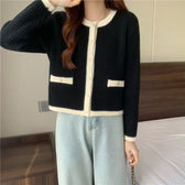 Round Neck Button Fashion Cardigan