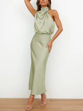 Sleeveless Off Shoulder Bodycon Elegant Maxi Dresses Wedding 6