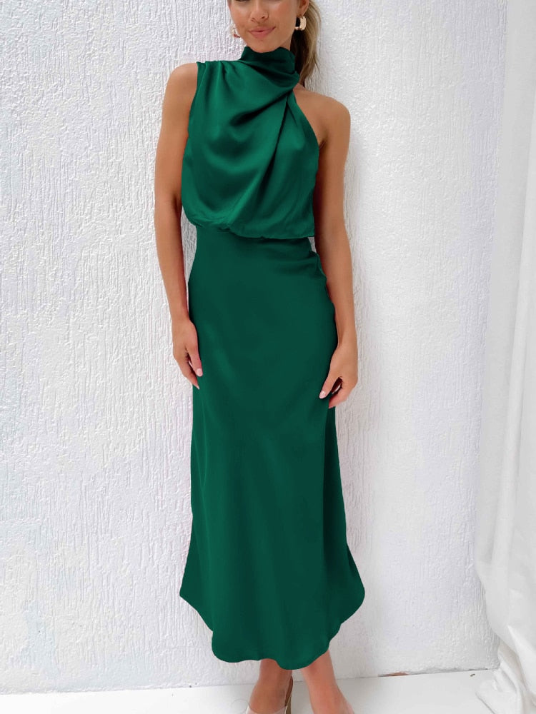 Sleeveless Off Shoulder Bodycon Elegant Maxi Dresses Wedding 8
