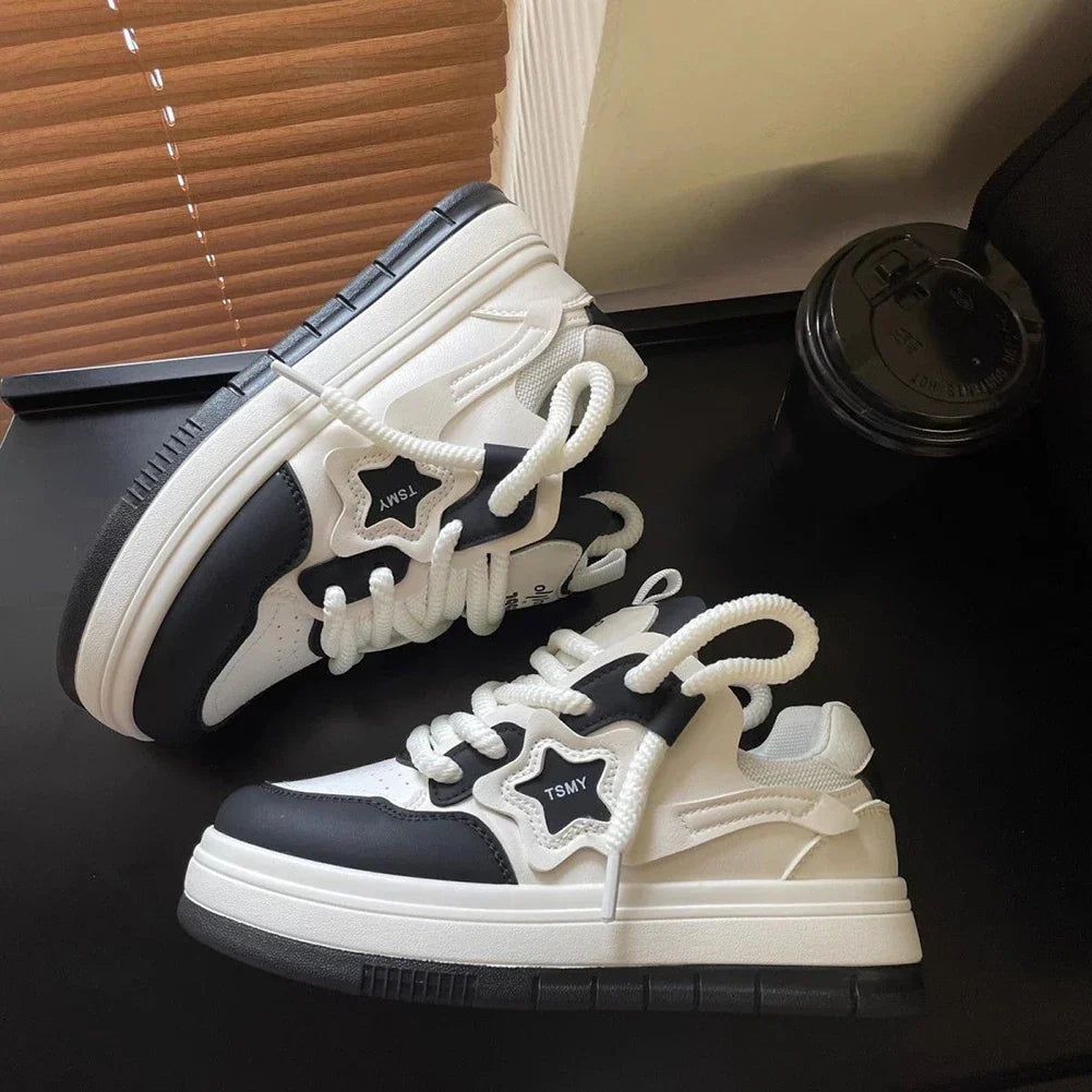 Star Walking Y2K Platform Thick Sole Casual Sport NonSlip Aesthetic Skateboard