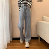 High-Waist Wide-Leg Denim Jeans