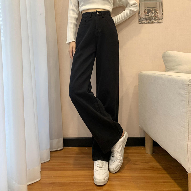 High Waist Loose Fit Wide Leg Full Length Jeans 8