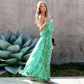 Strapless Ruffle High Split Maxi Dress 2
