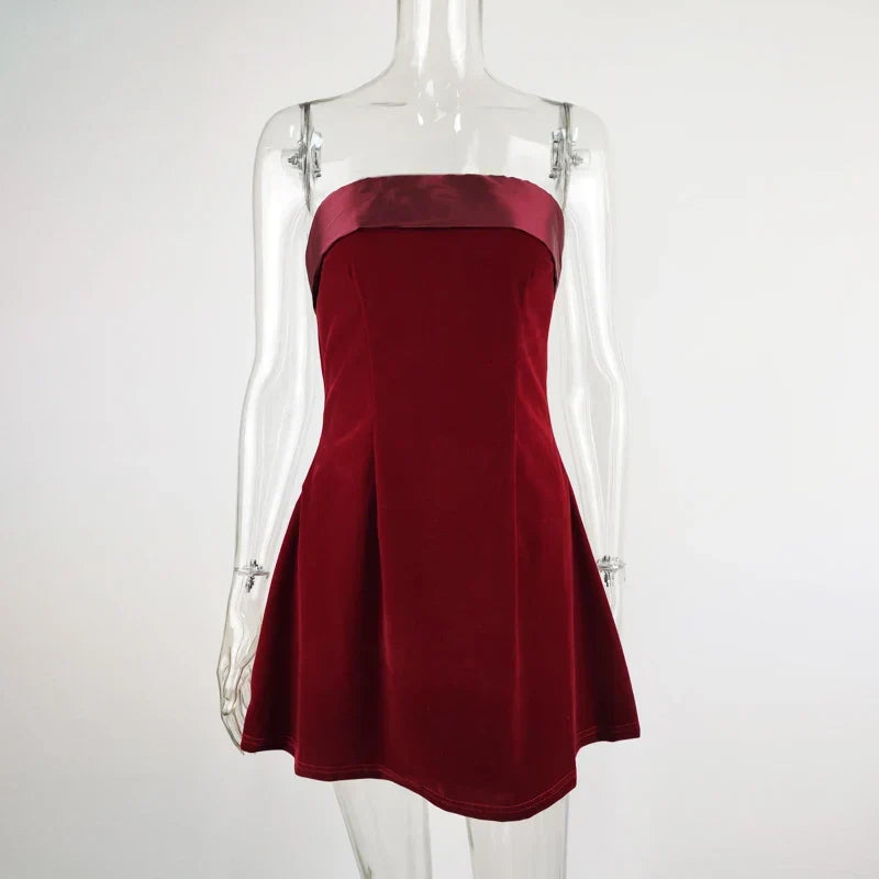 Backless Off-the-Shoulder Mini Dress